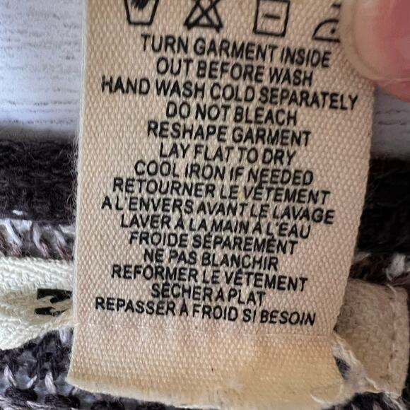 Billabong Cardigan Duster Womens Size S/P Brown with Pockets Striped Open Earthy - Picture 10 of 16